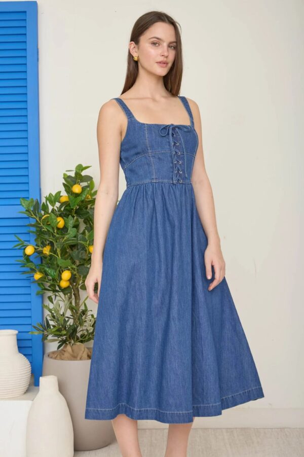 Denim corset