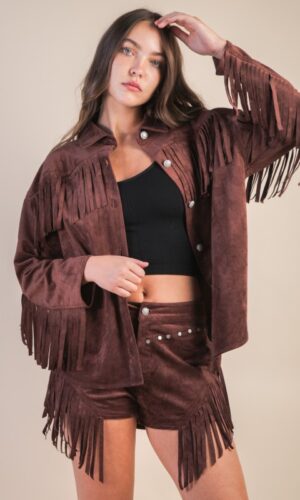 Chaqueta Western con Flecos de Ante