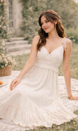 Maxi vestido beige