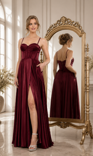 Vestido corset corte a