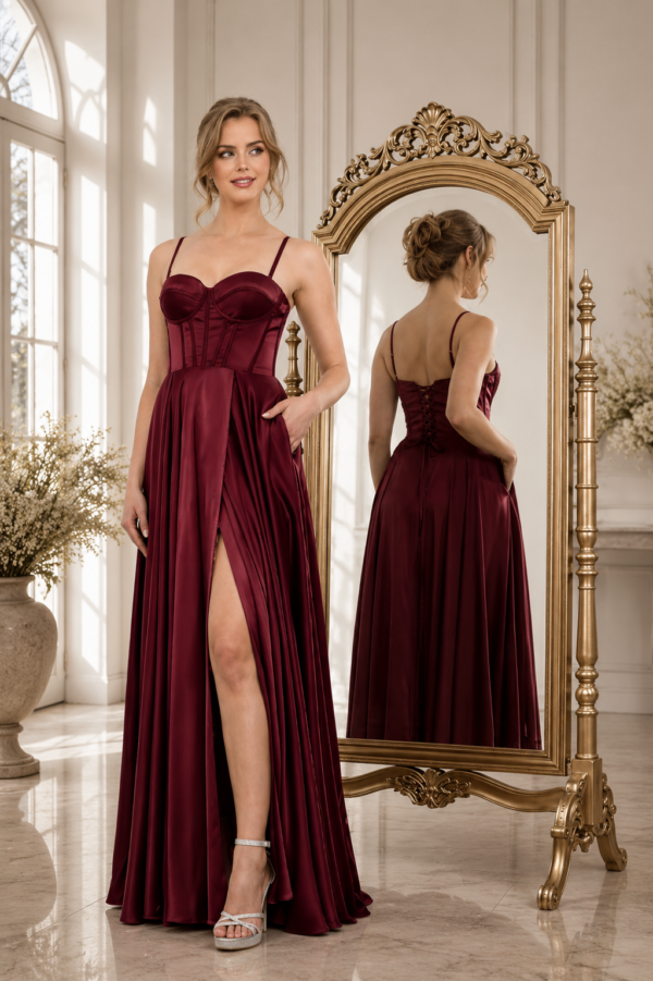 Vestido corset corte a