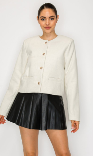 Chaqueta Cortada Tejida