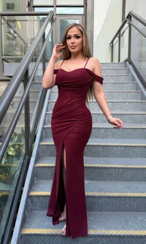 Vestidos manga caída