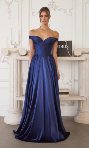Vestido Línea A de Satín Oriana