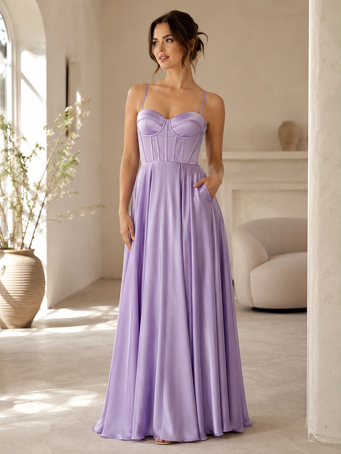 vestido corset lila