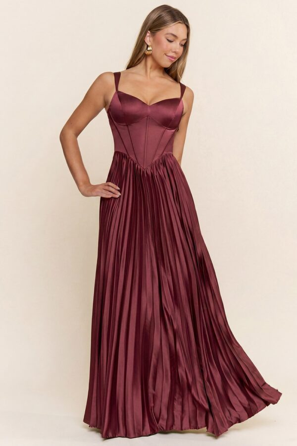Vestido satin falda
