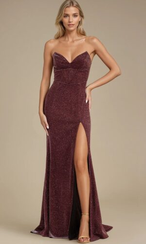 Vestido strapless