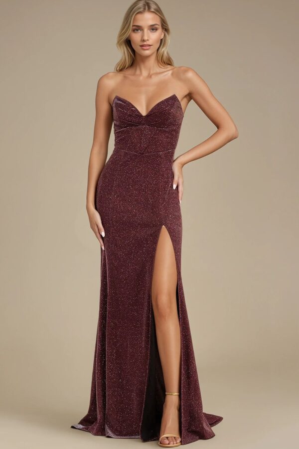 Vestido strapless