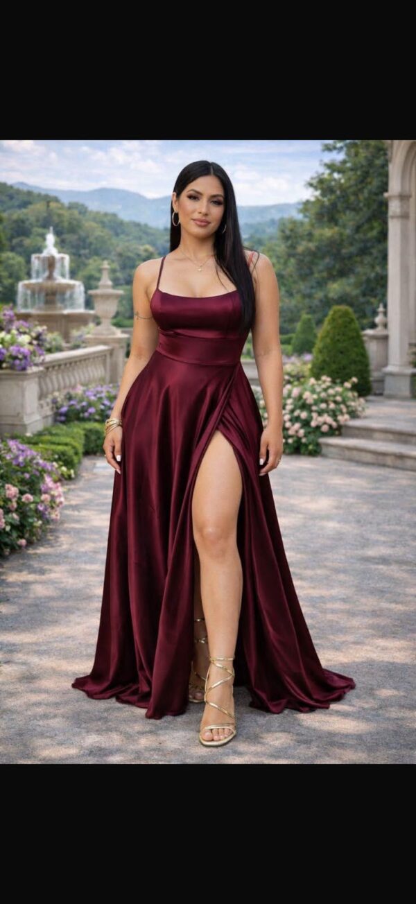 Vestidos largos de cóctel maxi sin espalda con abertura